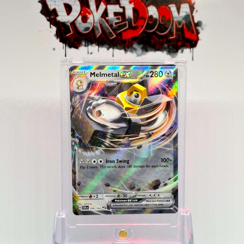 Holo Melmetal ex 105/142 Double Rare Stellar Crown Pokemon TCG